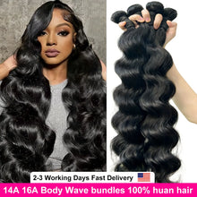 16A 40 Inch Body Wave Bundles 100% Human Hair Real Raw Extensions Wet And Wavy Remy Weave Hair Bundles For Black Women Quality
