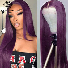 30 Inch Long Straight Synthetic Lace Front Wig Wear To Go Glueless Wig Dark Burgundy 13X4 Synthetic Lace Front Wigs for Women