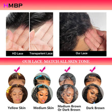 Glueless Lace Frontal Wig Human Hair Ready To Wear 400 Density Bouncy Curly 360/13x6 HD Lace Front Wig Preplucked Hair For Women