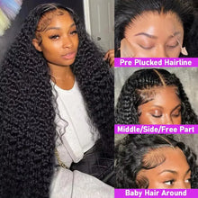 250Density Put on and Go Deep Wave Glueless Wig Human Hair For Women 5X5 13x6 HD Frontal Curly Lace Front Wigs On Clearance Sale