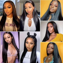 30 40 Inch Bone Straight 13x6 Lace Frontal Wigs 13x4 HD Transparent Lace Front Wig Black Preplucked Brazilian Human Hair Wig100%